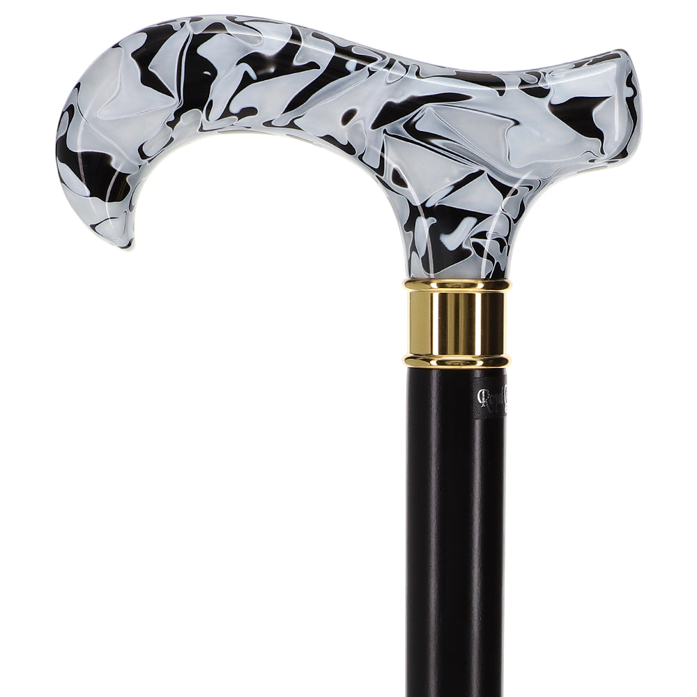 Super Strong Black Onyx Cane: Pearlescent Acrylic, Beechwood Cheap High Quality