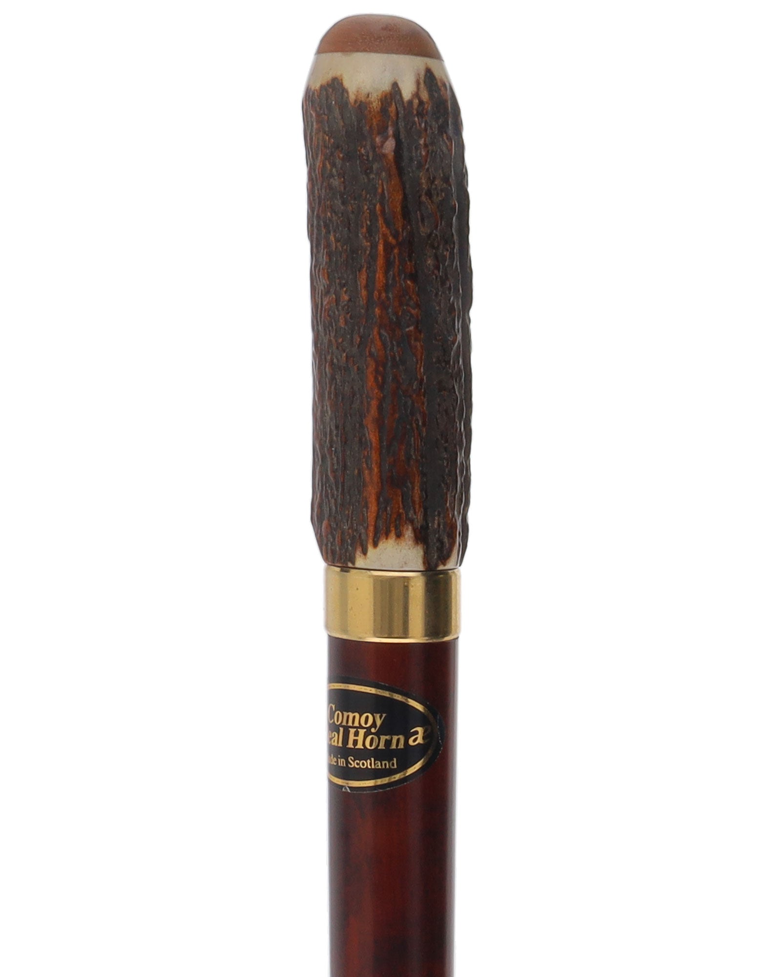 Rare Collector's Piece Listing: Comoys Real Horn knob cane w/ chestnut shaft Outlet Huge Surprise