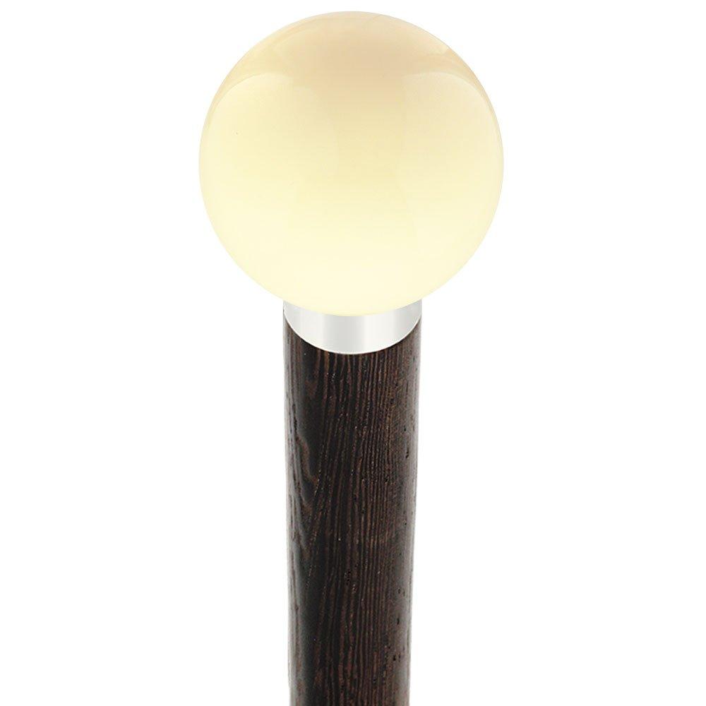 Vanilla Ivory Round Knob Cane w/ Custom Wood Shaft & Collar Buy Cheap Genuine