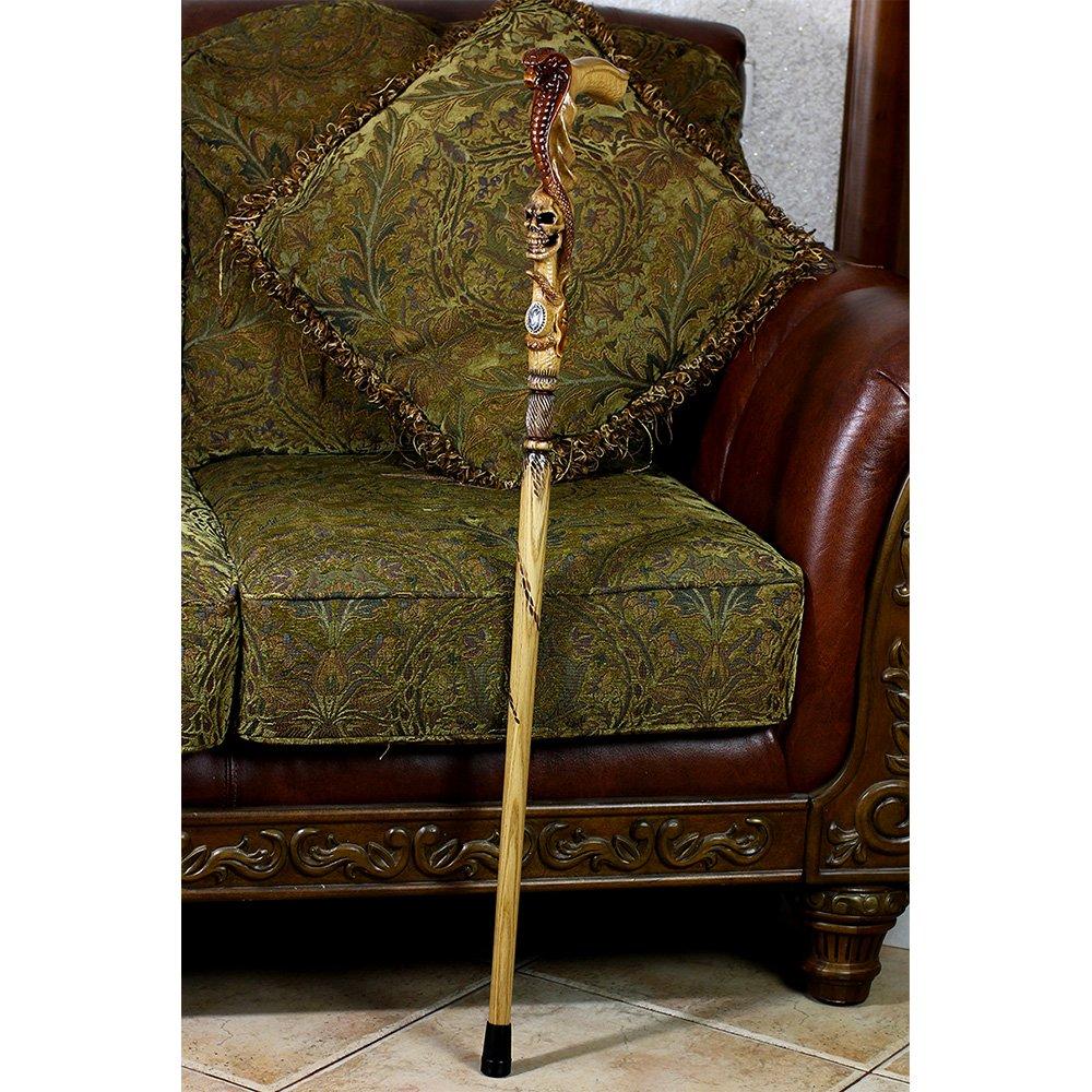 Cobra & Skull Encounter: Intricately Handcarved Artisan Cane Cheap Lowest Pice