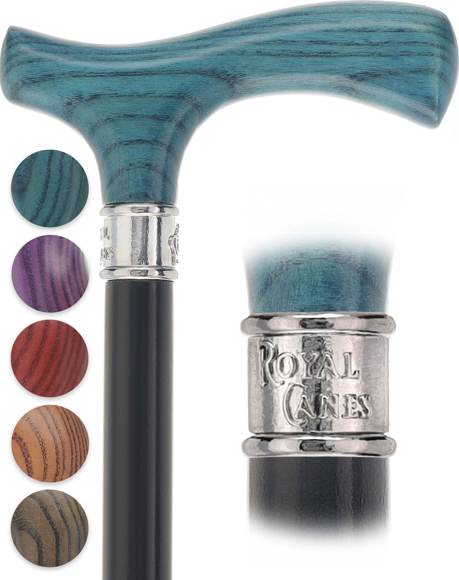 Royal Canes Comfort Fritz: Wood-Stained, Pewter Collar, 6 Color Options Cheap Sale Comfortable