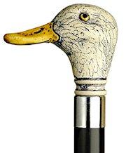 Scrimshaw Duck Head Cane - Unique Art Carved Design Release Dates Sale Online