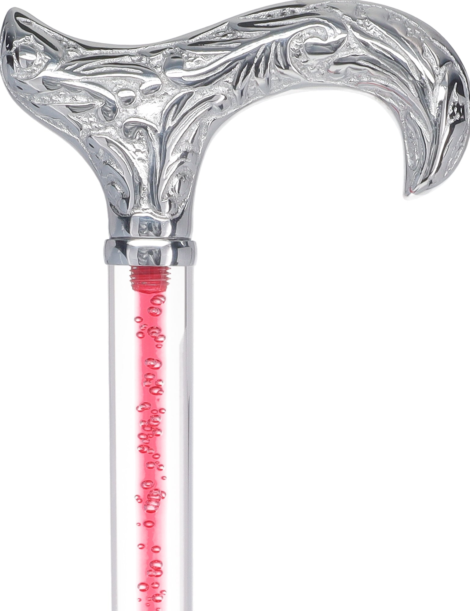 Color Crystal Elegance Chrome Derby Cane with Invisible Acrylic Shaft Options Geniue Stockist