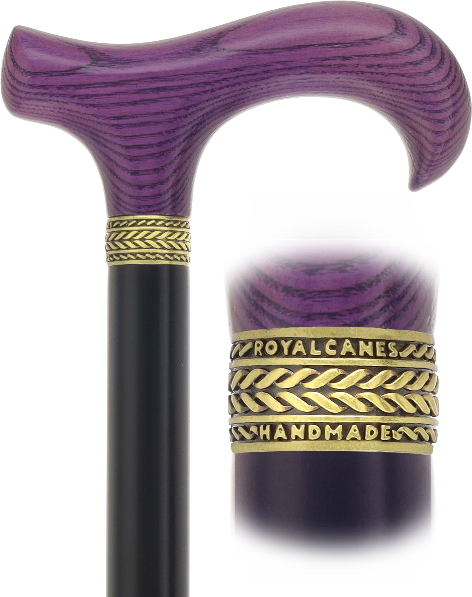 Derby Handle - XL Size - Extra Long & Strong (Purple, Black, Pewter Collar) Visit New For Sale