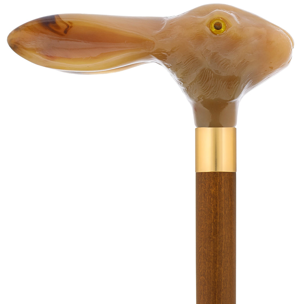 Adorable Bunny Rabbit Head-Italian Handle Cane w/ Custom Shaft & Collar Best Place To Buy Online