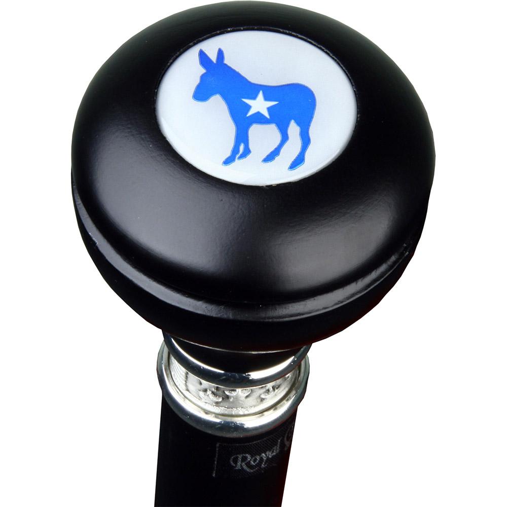 Scratch and Dent Democrat Knob Walking Stick With Black Beechwood Shaft and Pewter Collar V2289 Outlet Get To Buy