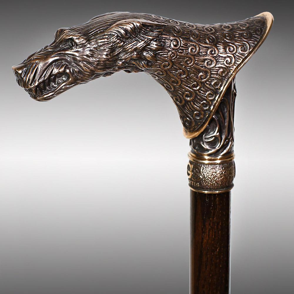 Victorian Wolf: Artisan Intricate Detail Brass Design Cane Cheap Sale 2025 Newest