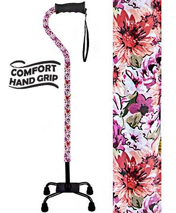 Daisy Meadows Aluminum Convertible Quad Walking Cane with Comfort Grip - Adjustable Shaft Cheap Visa Payment