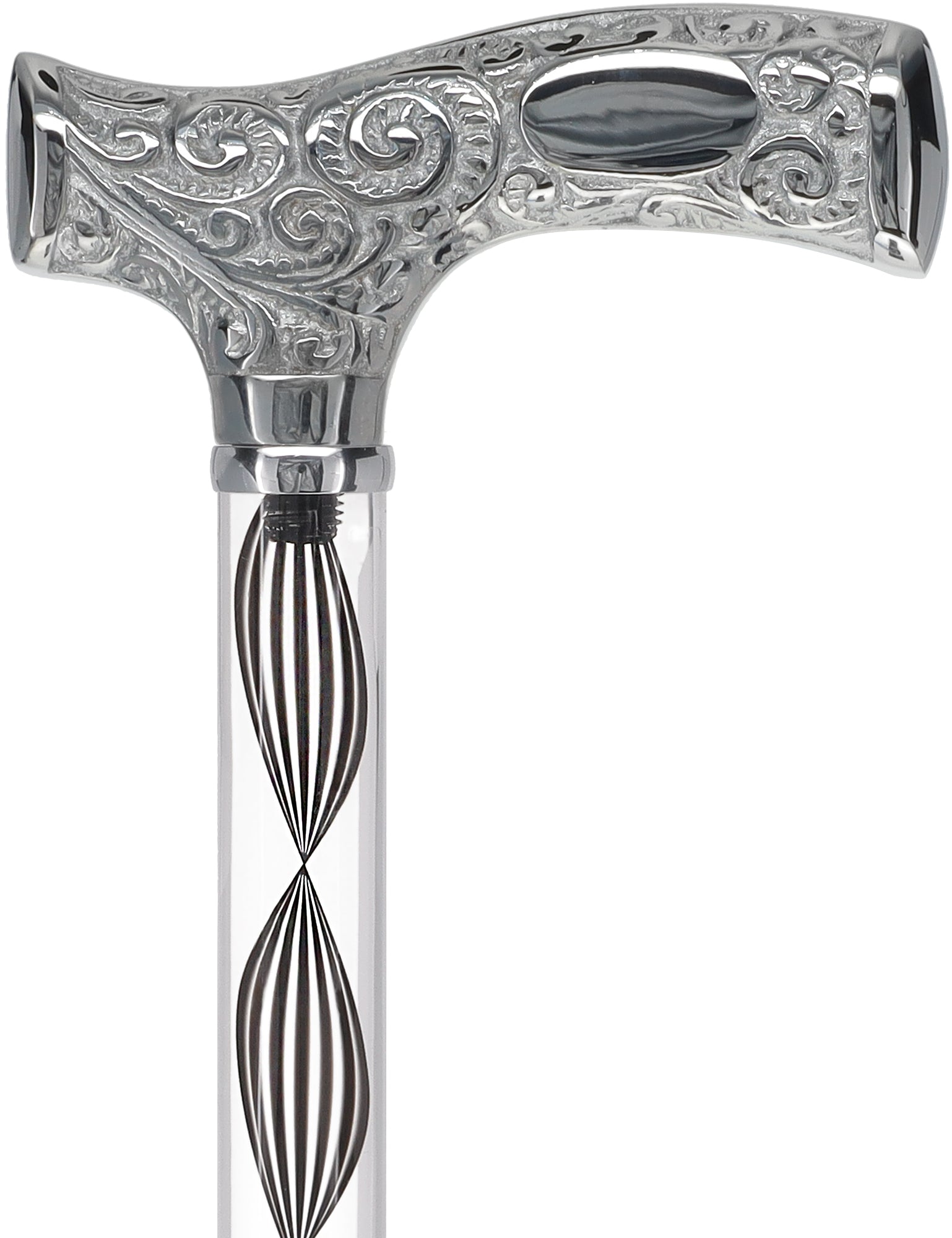 Make It Yours: Invisible Clear Shaft w/ Premium Chrome Brass Cane The Cheapest For Sale