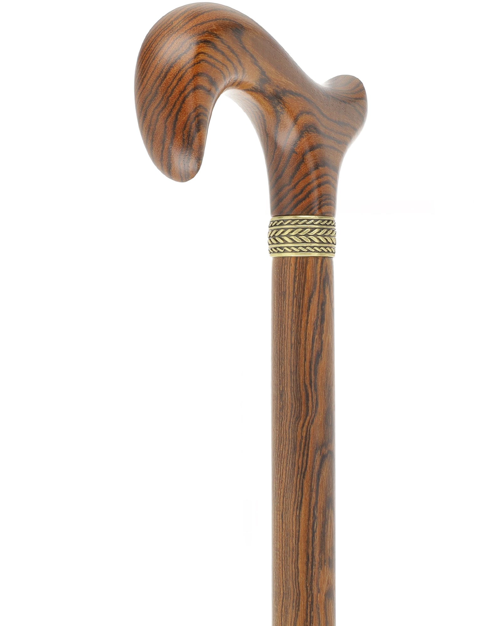 Luxury Natural Bocote Wood Derby Cane - Nature's Design - Collar Option Sale Best Pices