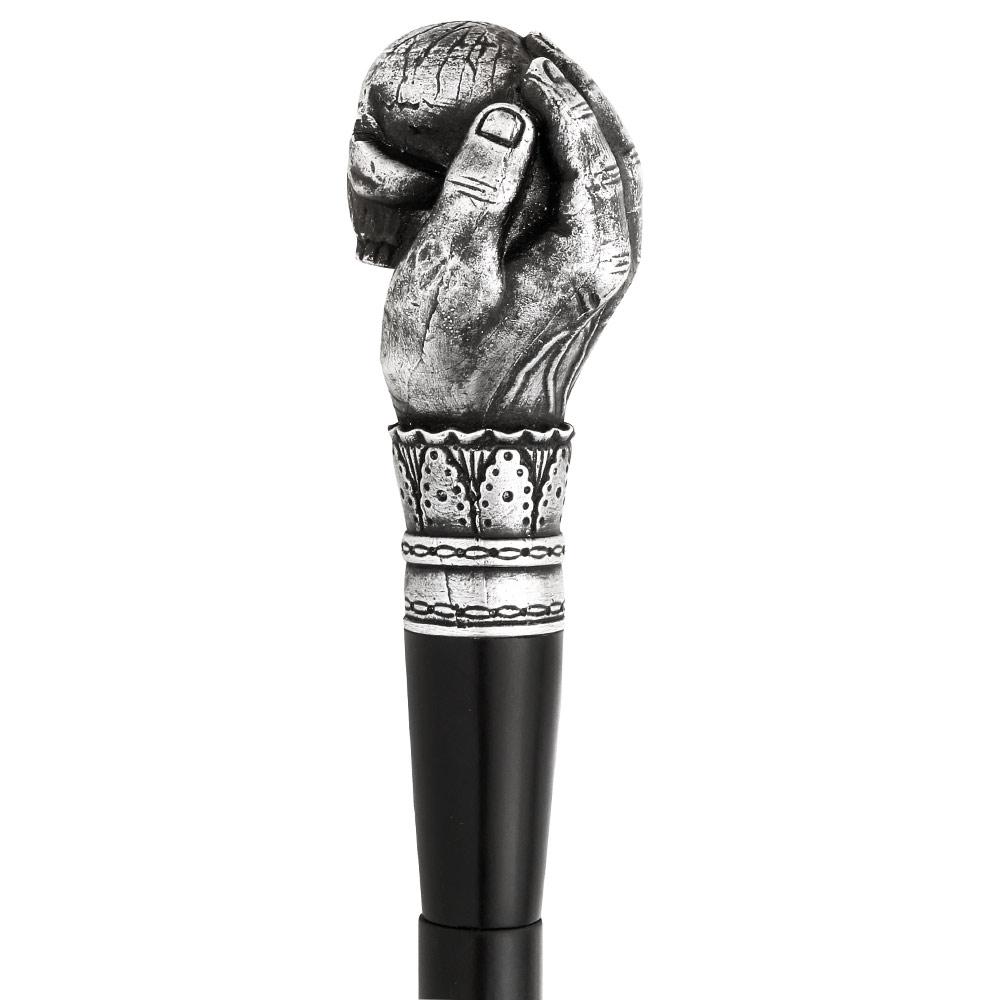 Skull in Hand Pewter Sword Cane Shop Offer