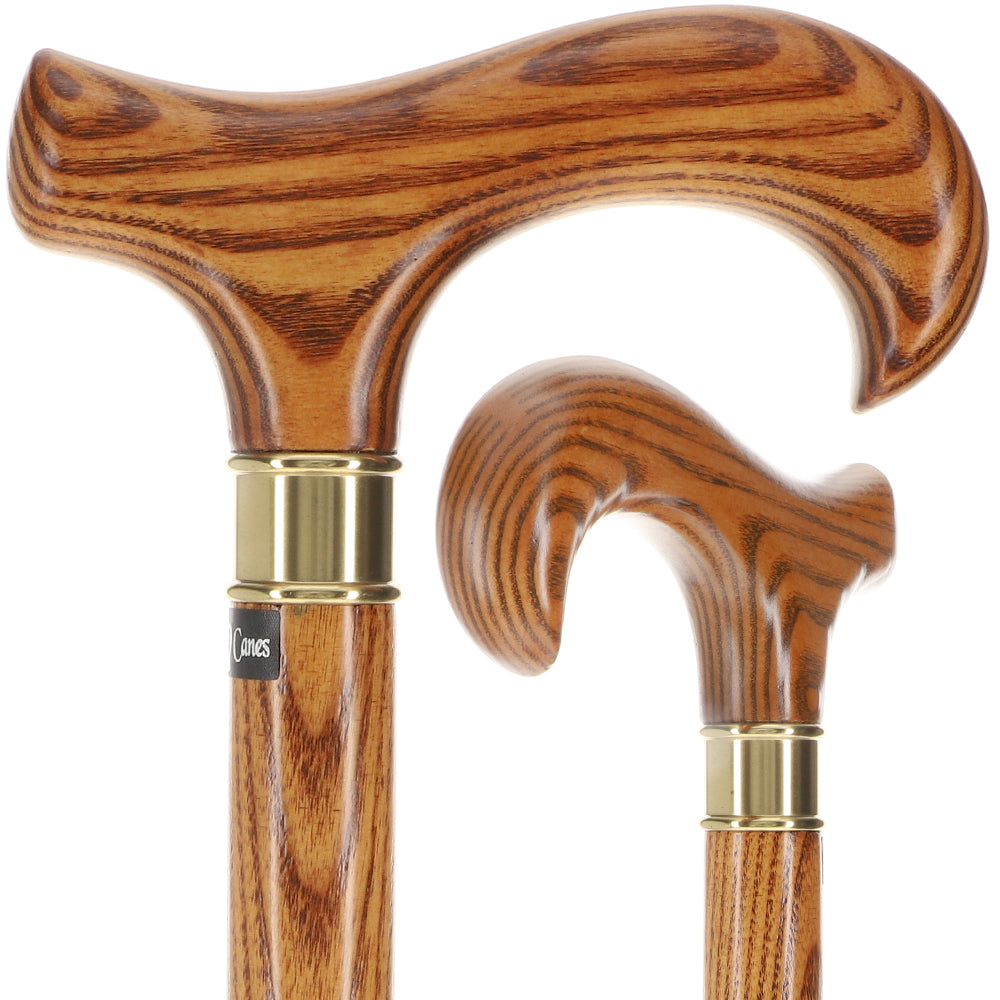 Extra Strong Espresso Ash Wood Derby Cane - Elegant & Durable w/ Standard Option Cheap Sale Many Kinds Of