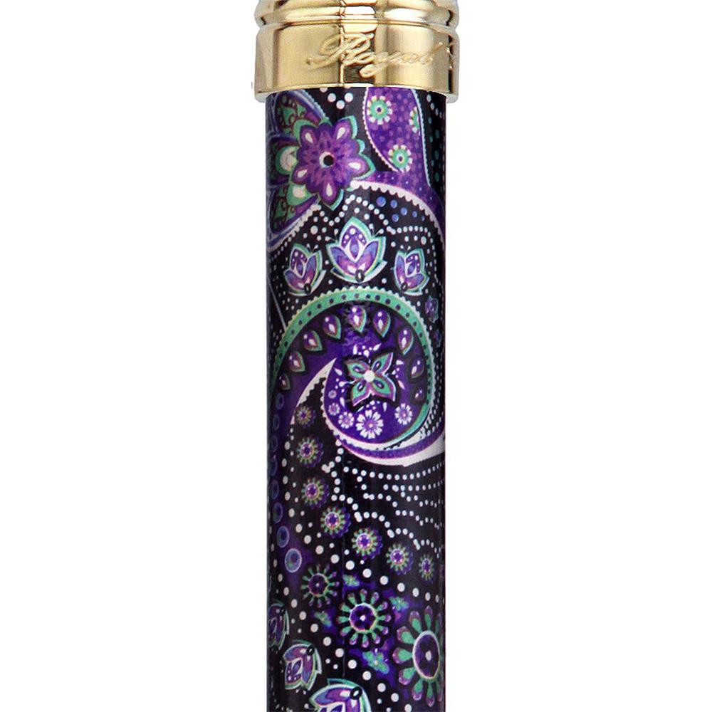 Scratch and Dent Purple Majesty: Designer Adjustable Folding Cane w/ Patterned Handle V3069 Outlet 2025 Newest