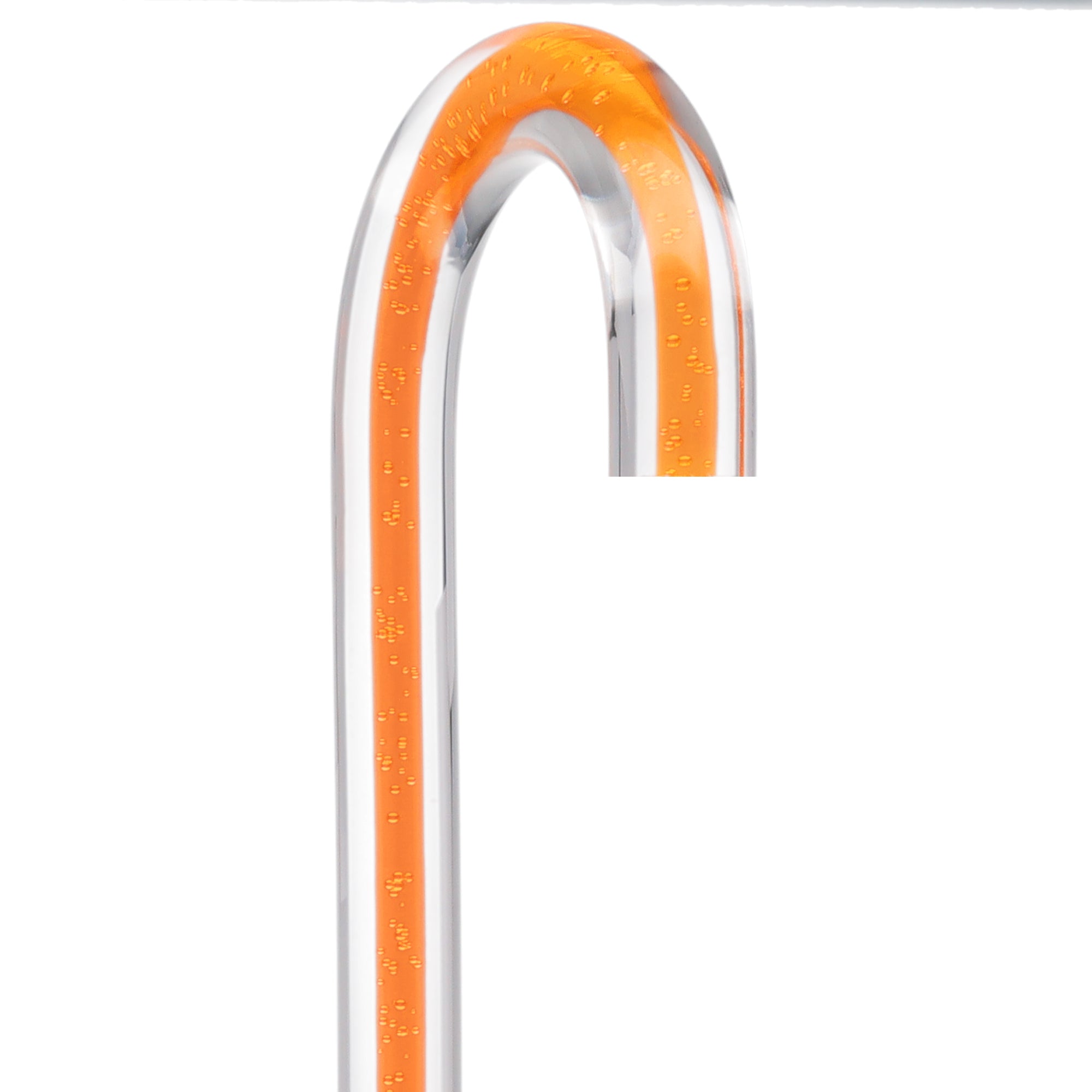 Be Bold Wear Orange Cane: Orange Streak w/ Floating Bubbles in Clear Shaft Cheap Footlocker Finishline