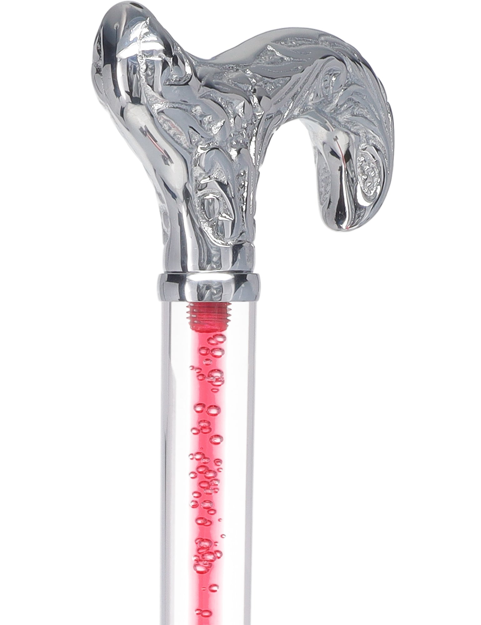 Color Crystal Elegance Chrome Derby Cane with Invisible Acrylic Shaft Options Geniue Stockist