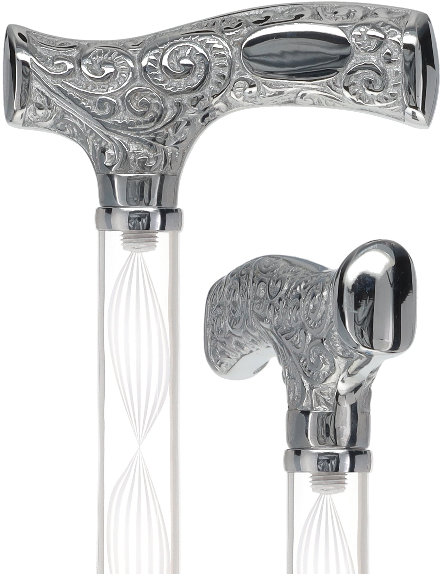 Make It Yours: Invisible Clear Shaft w/ Premium Chrome Brass Cane The Cheapest For Sale