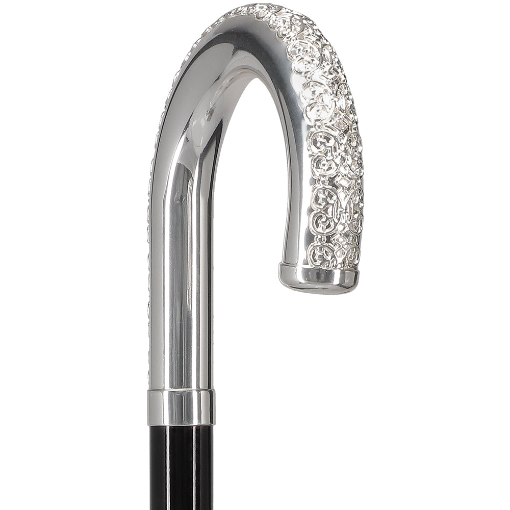 Italian Luxury: 'Tranquil Tourist' Cane, Crafted in 925r Silver Free Shipping Original