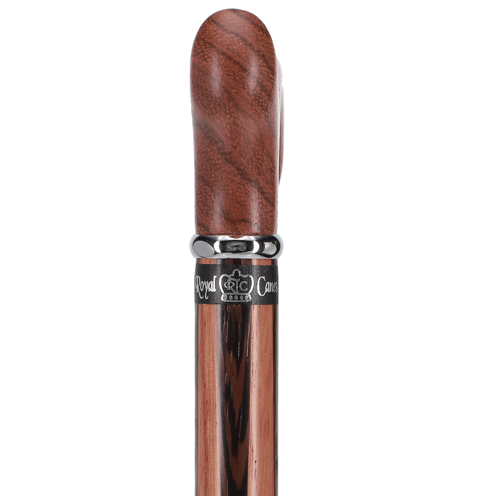 Unique Rosewood Derby: Inlaid Wenge Stripe Walking Cane Outlet Genuine