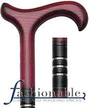 Scratch & Dent Rose Red Triple Ring Derby walking Cane With Burgundy and Ebony Stained Beechwood Shaft With Triple V1397 Release Dates Cheap Online