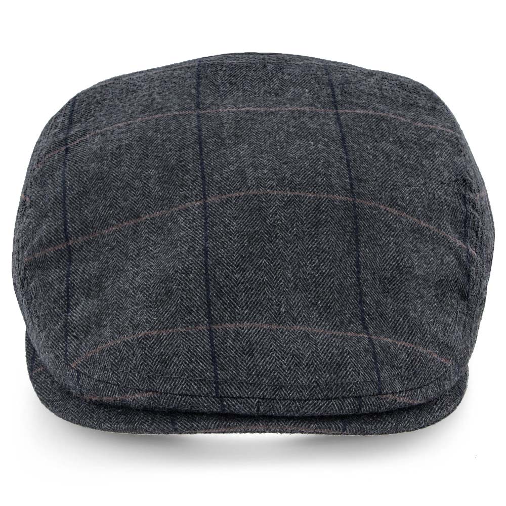 Main Street - Walrus Grey Tweed Plaid Herringbone Ivy Cap Cheap Sale Shop For