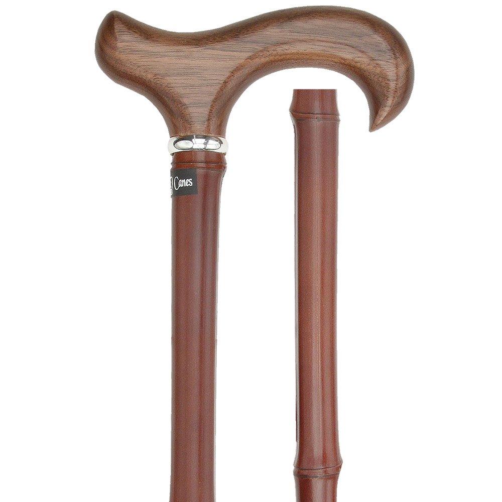 Scratch & Dent Walnut Derby Handle Cane with Dark Bamboo Shaft V1521 Buy Cheap Eastbay