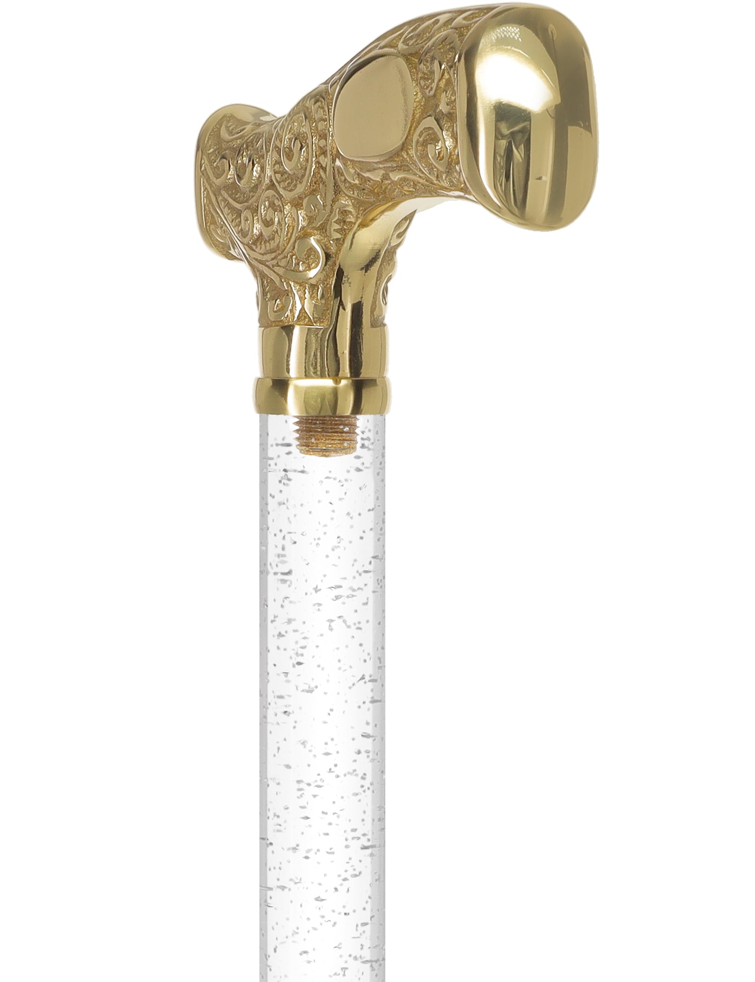 Make It Yours: Invisible Clear Shaft w/ Premium Brass Cane Discount Inexpensive