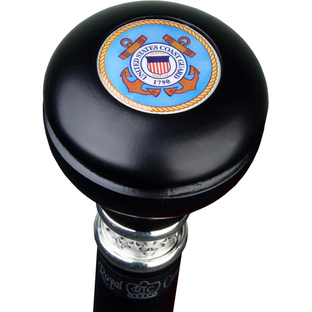 Scratch and Dent Coast Guard Knob Walking Stick With Black Beechwood Shaft and Pewter Collar V1642 Outlet Low Shipping Fee