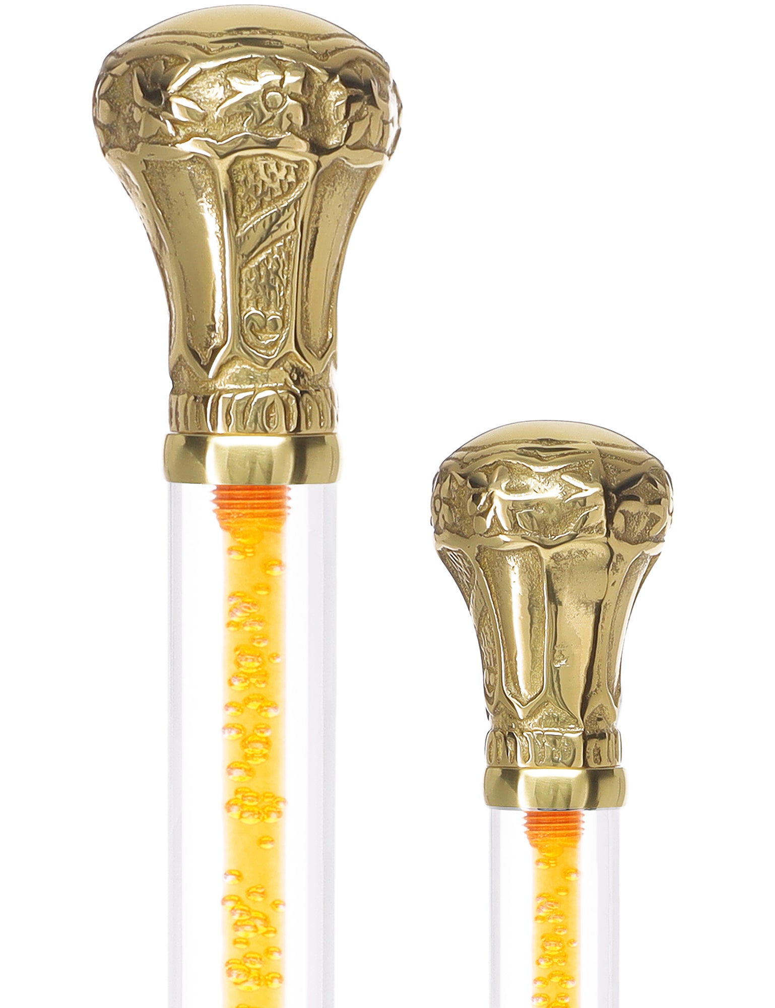 Color Crystal Elegance Brass Knob Cane with Invisible Acrylic Shaft Options Low Cost Cheap Pice