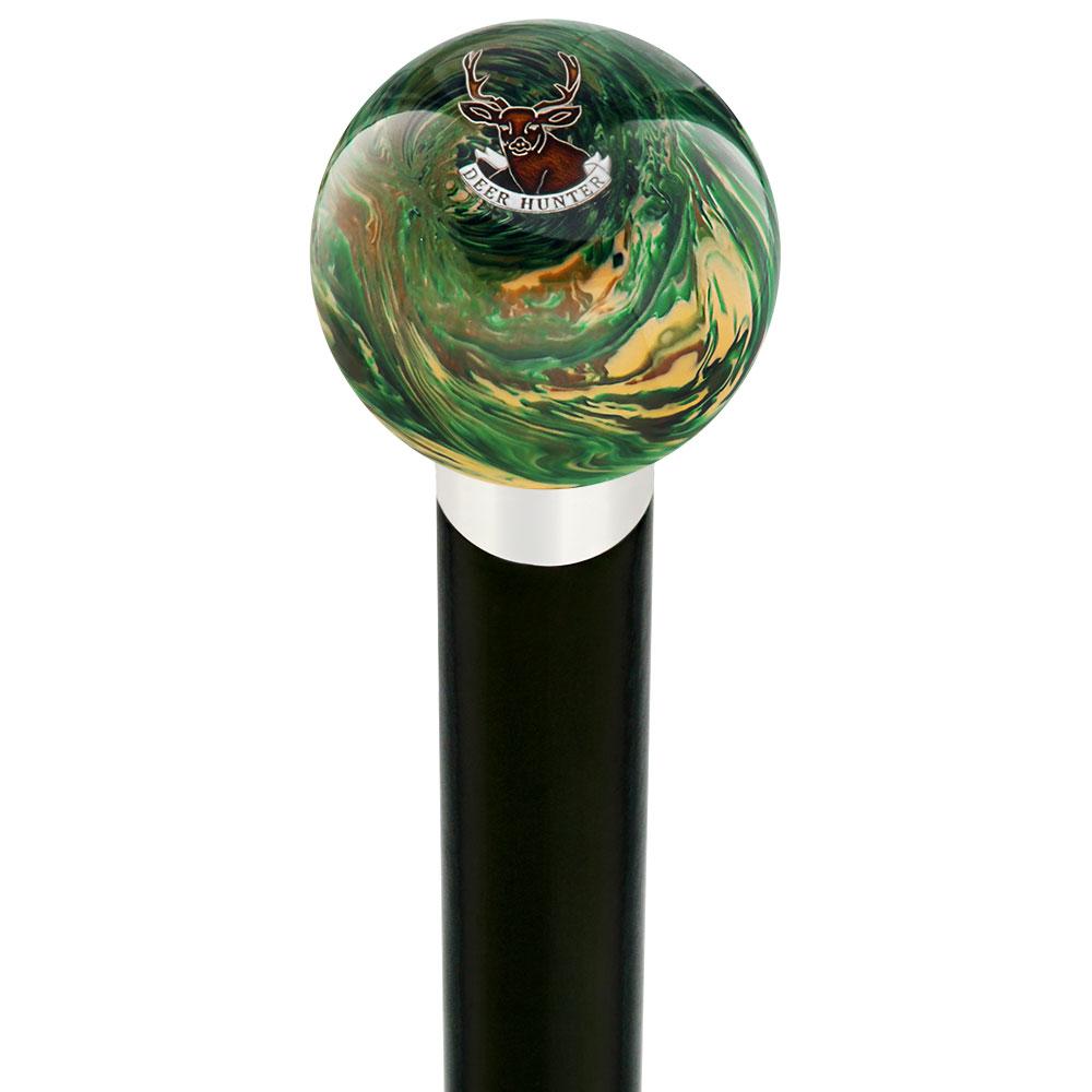 Deer Hunter Camo Round Knob Cane w/ Custom Wood Shaft & Collar Discount Purchase