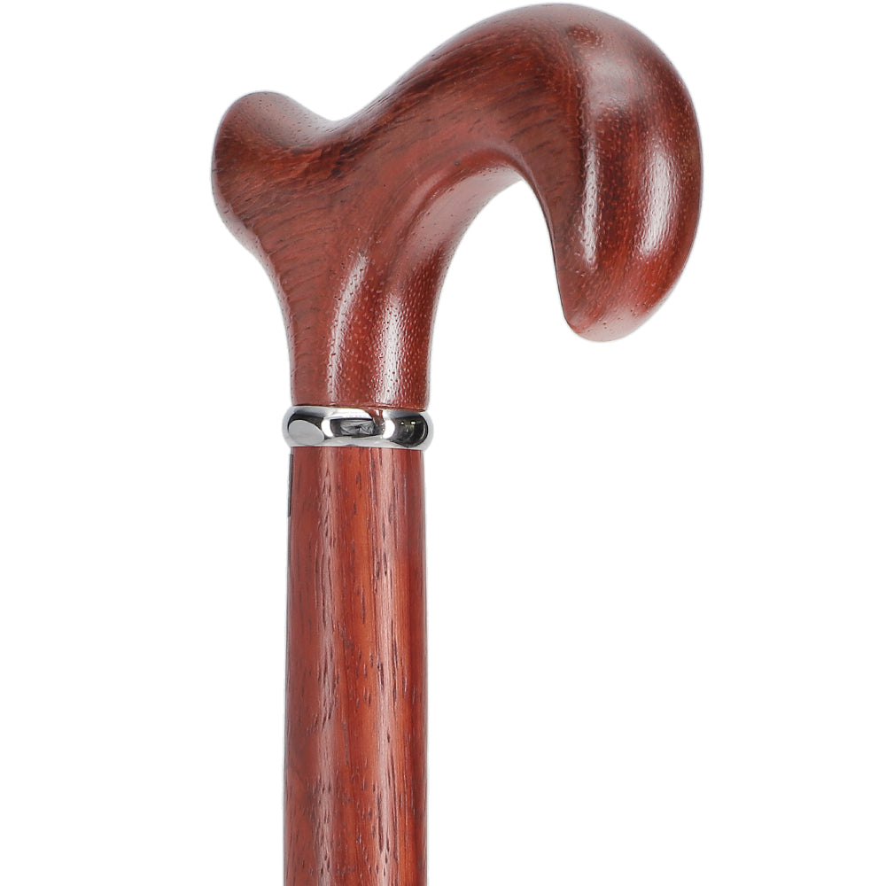 Rope Twist Derby Cane - Padauk Shaft & Silver Collar Discount 2025 New