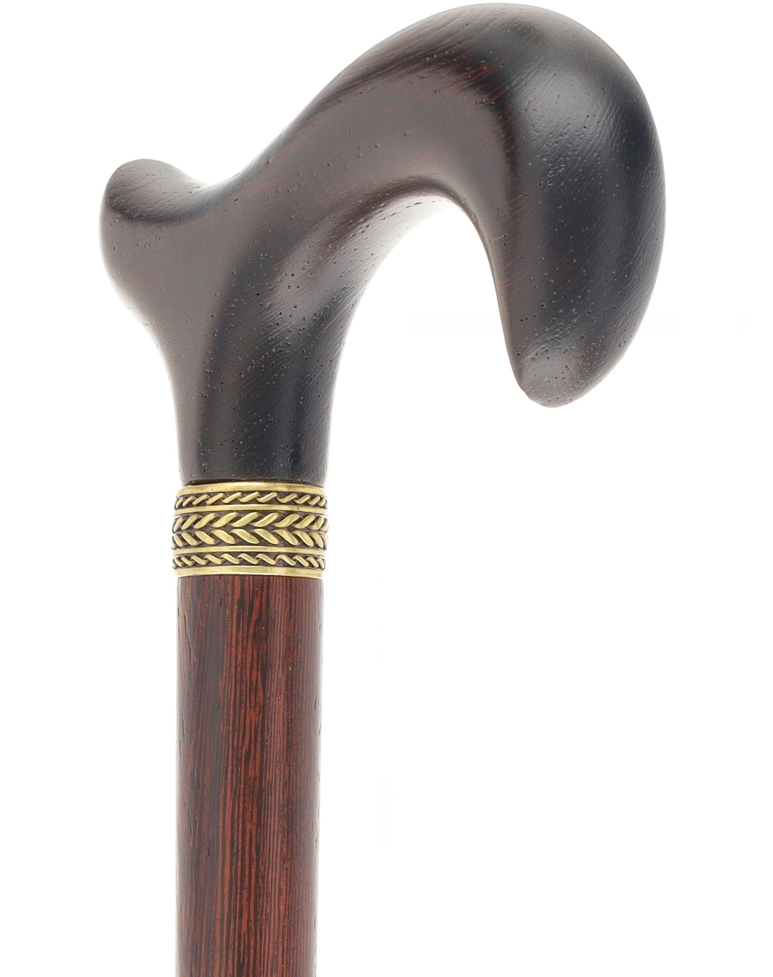 Luxury Wenge Derby Cane - 3-Piece with Brass Collar Cheapest Pice