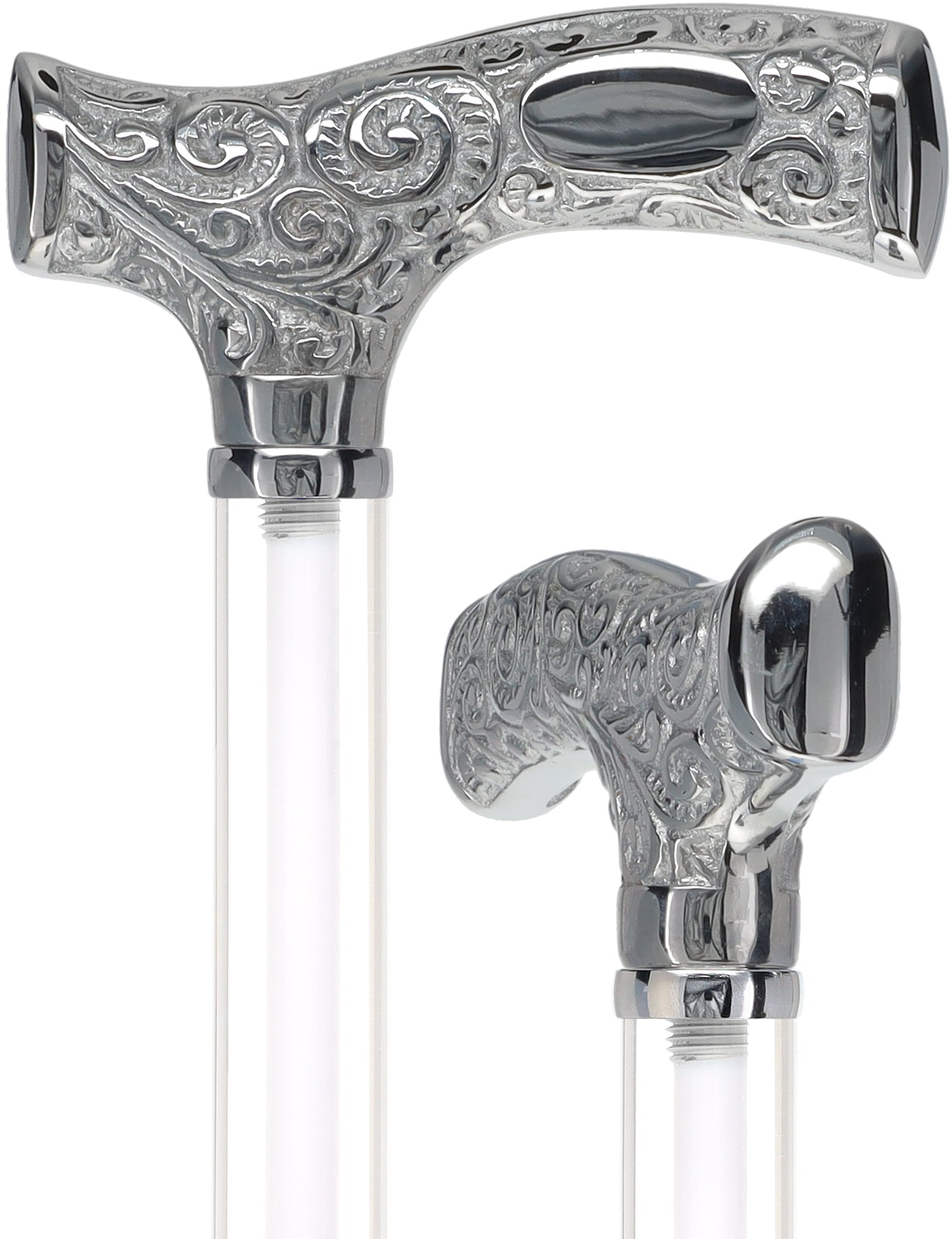 Make It Yours: Invisible Clear Shaft w/ Premium Chrome Brass Cane The Cheapest For Sale