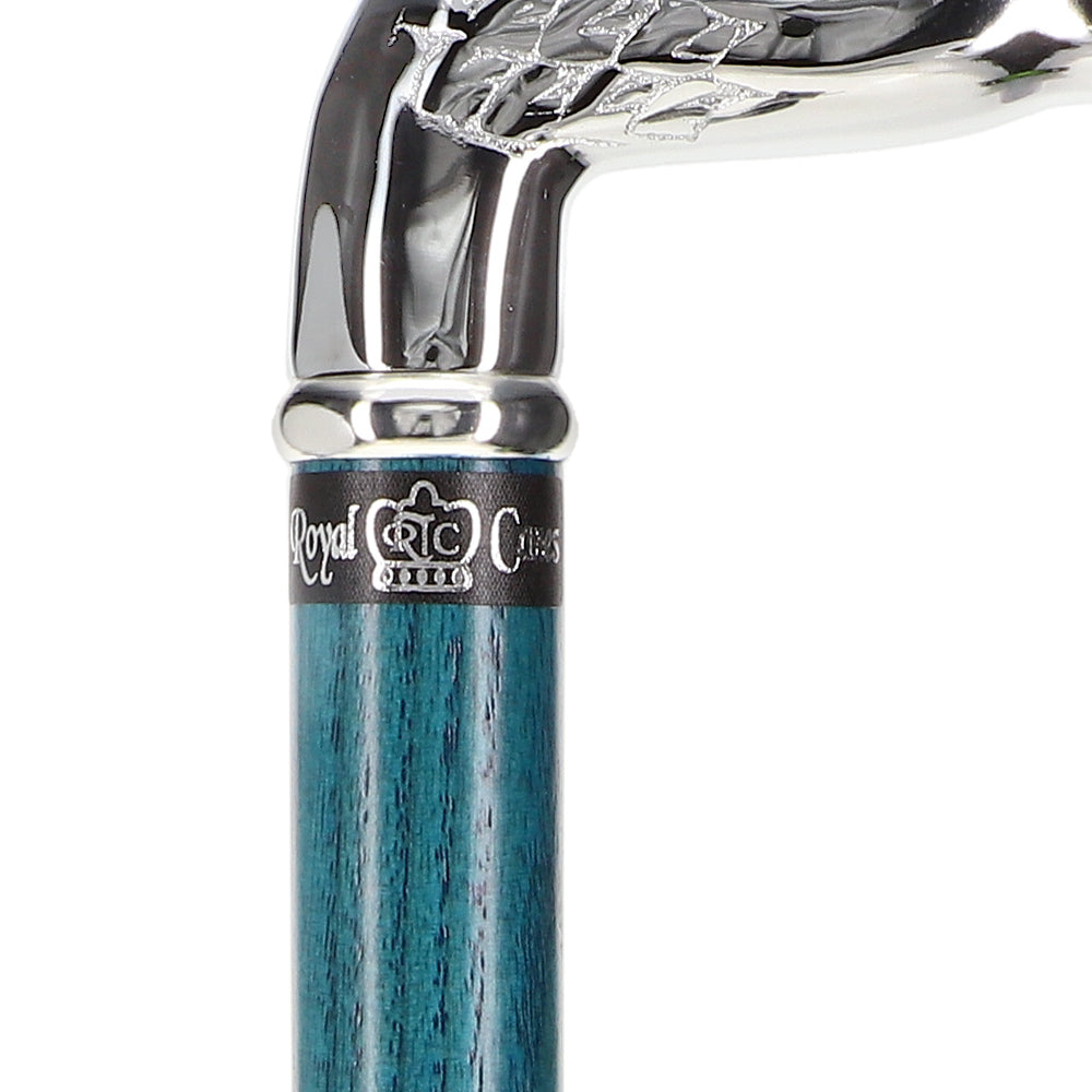 Premium Denim Blue Eagle Cane: Chrome, Patriotic Elegance Clearance Exclusive