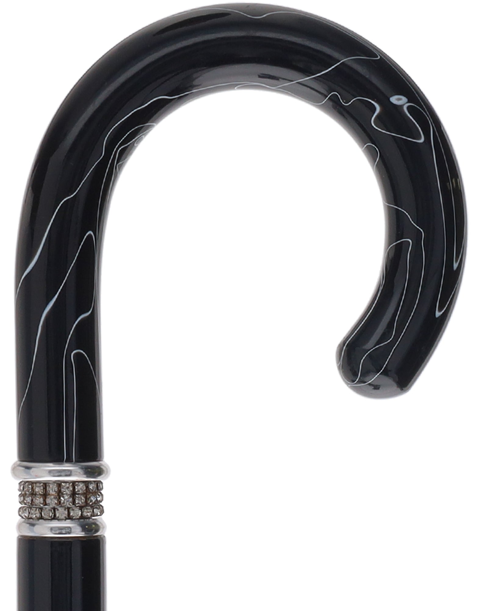 Limited single item listing: Black Tourist walking cane w/ Rhinestone collar Recommend Cheap Pice