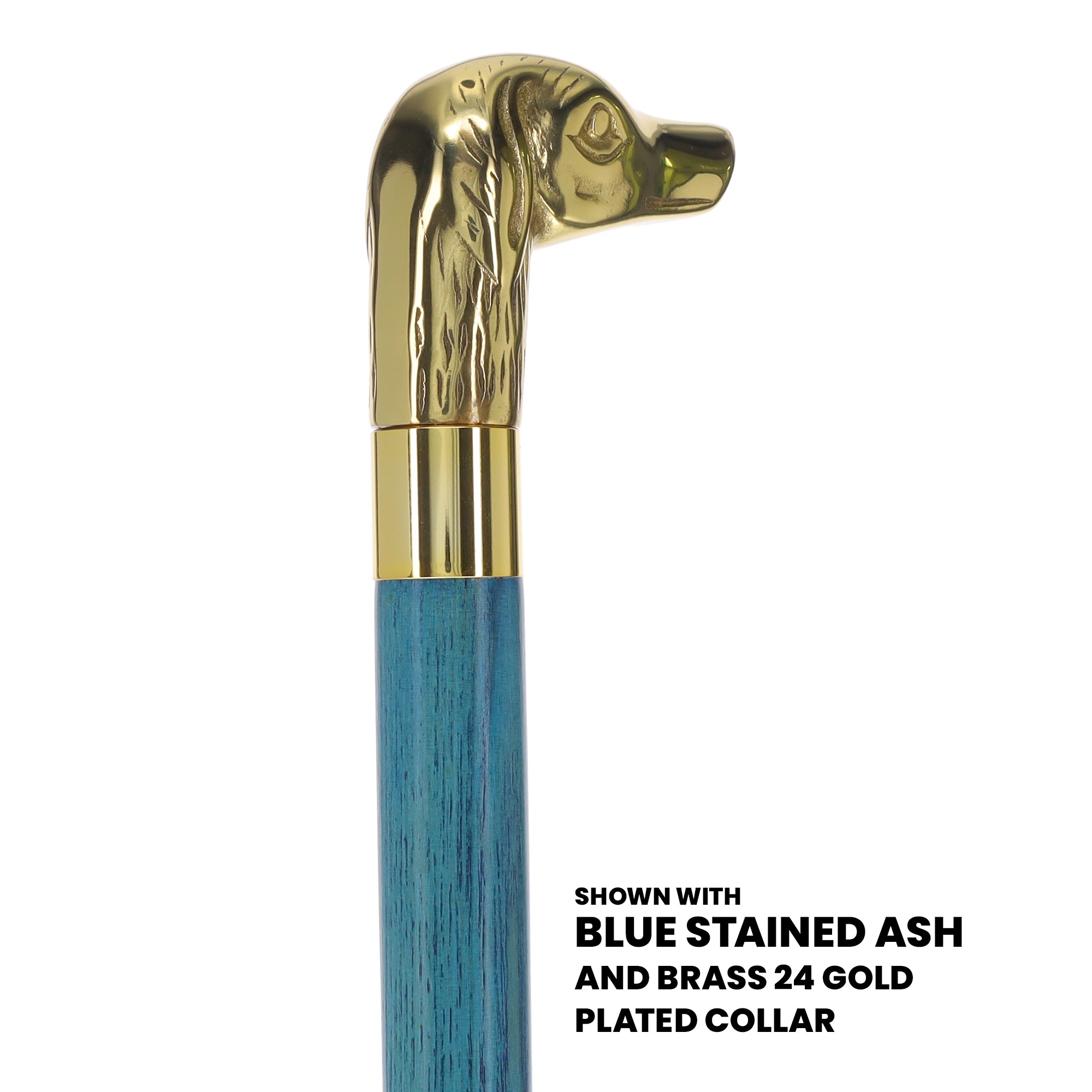 Premium Brass Dog Handle Cane: Stained Custom Color Shaft Sale Wiki