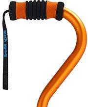 Orange Adjustable Offset Walking Cane w/ Color matching Grip Cheap Sale Manchester Great Sale