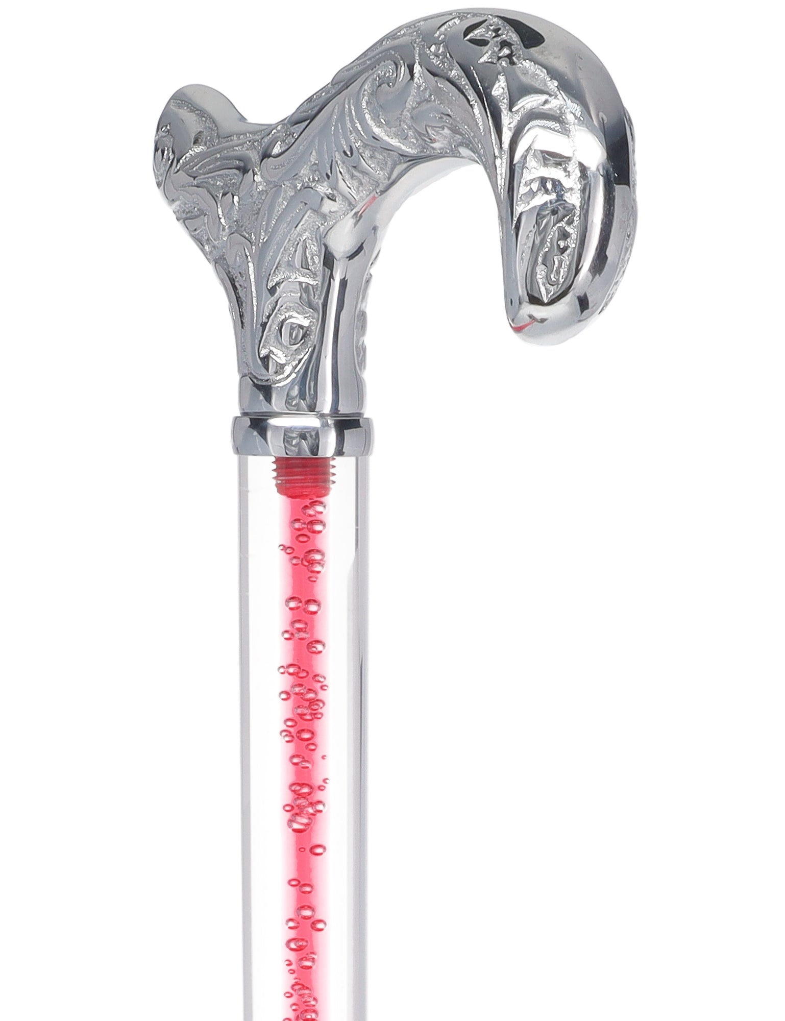 Color Crystal Elegance Chrome Derby Cane with Invisible Acrylic Shaft Options Geniue Stockist