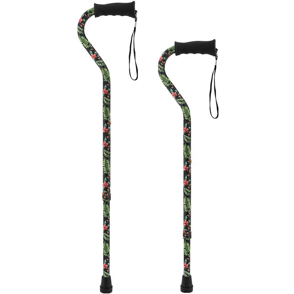 Designer Island Way: Comfort Grip Adjustable Offset Walking Cane Free Shipping Sale Online