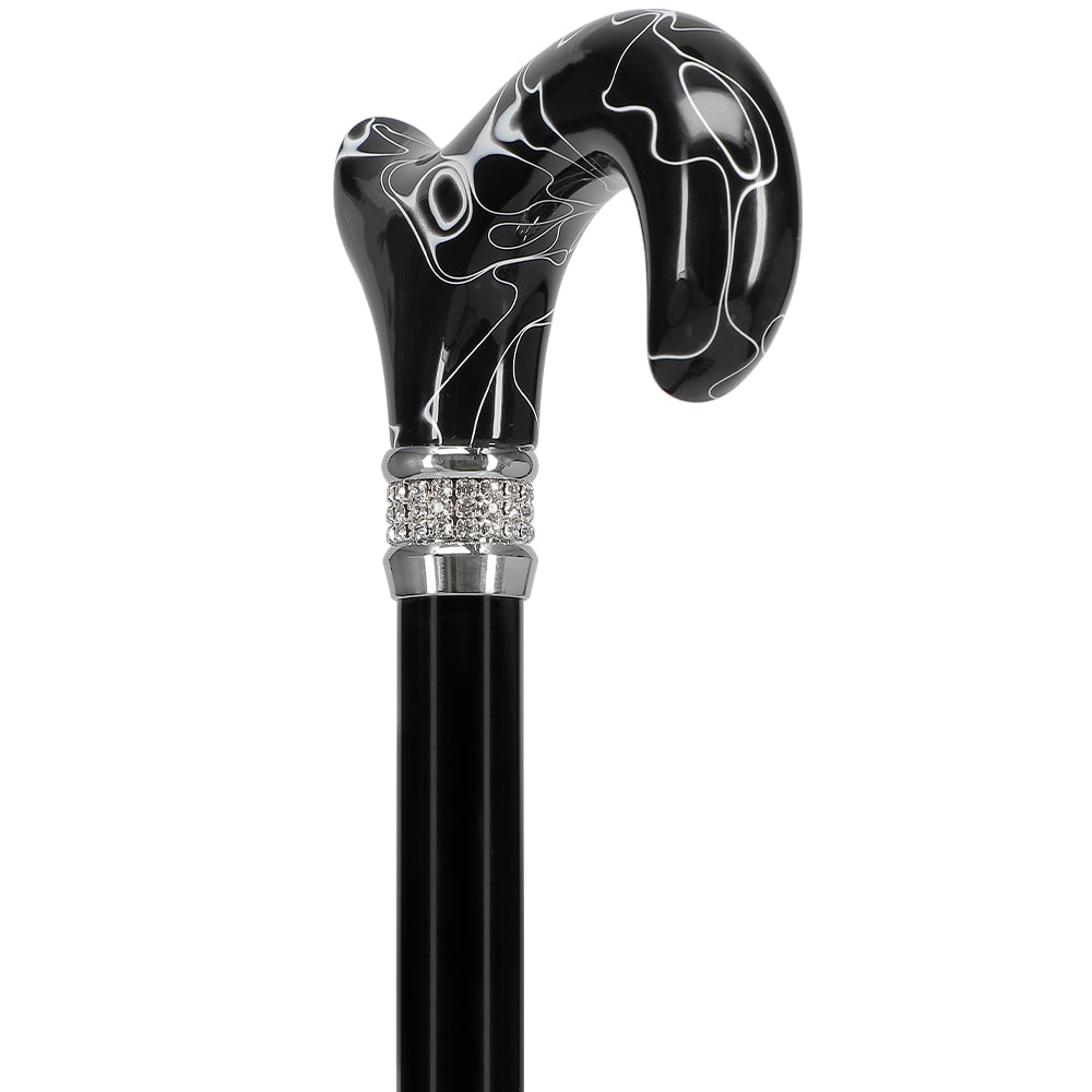 Scratch and Dent Black Pearlz Designer Adjustable Cane V2068 Sale Original