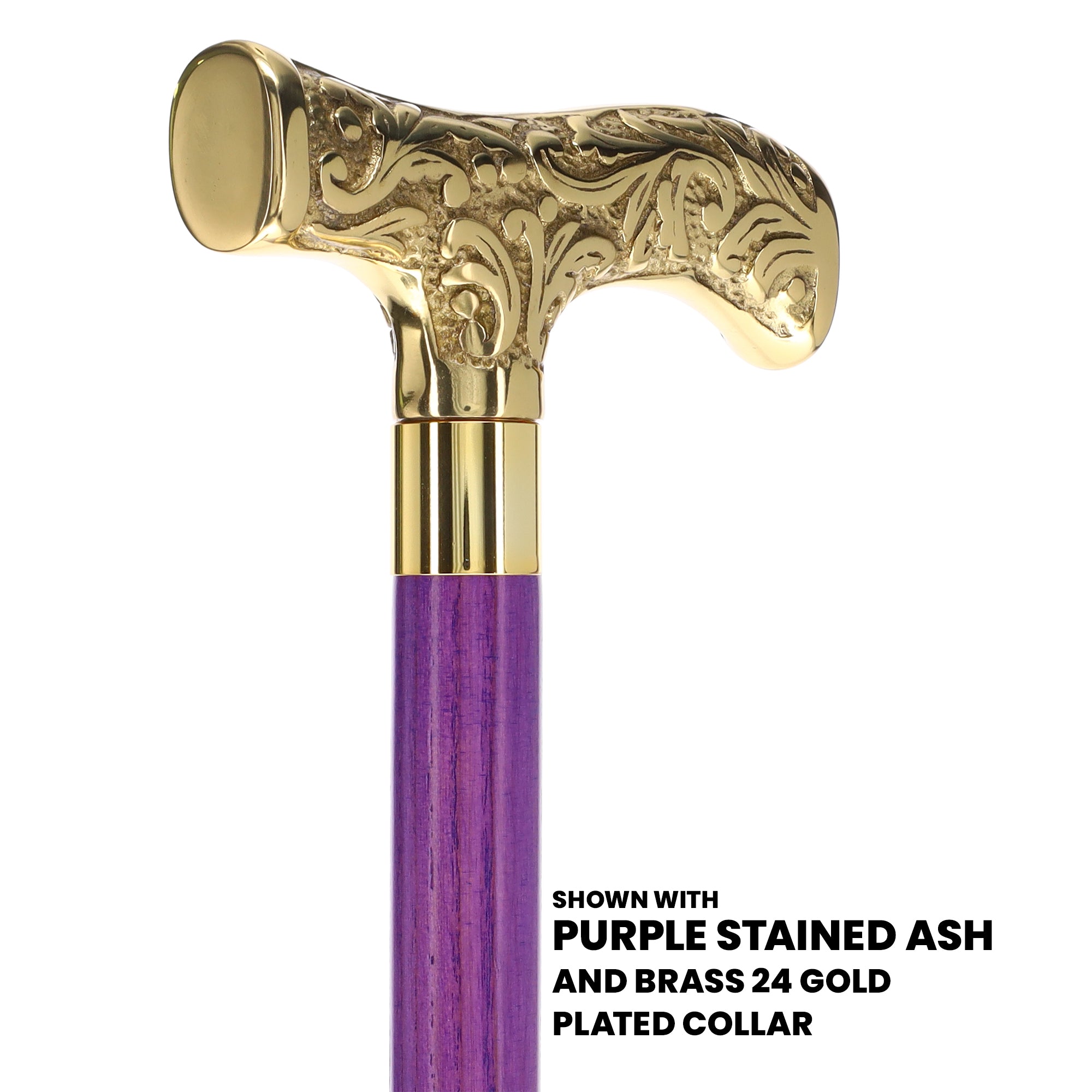 Premium Brass T-Shaped Handle Cane: Stained Custom Color Shaft Cheap Sale Enjoy