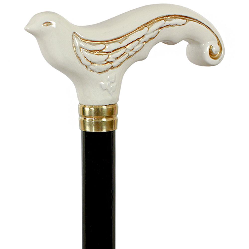 White Swallow Bird: Artisan Intricate Detail Handcarved Cane Pick A Best Cheap Pice