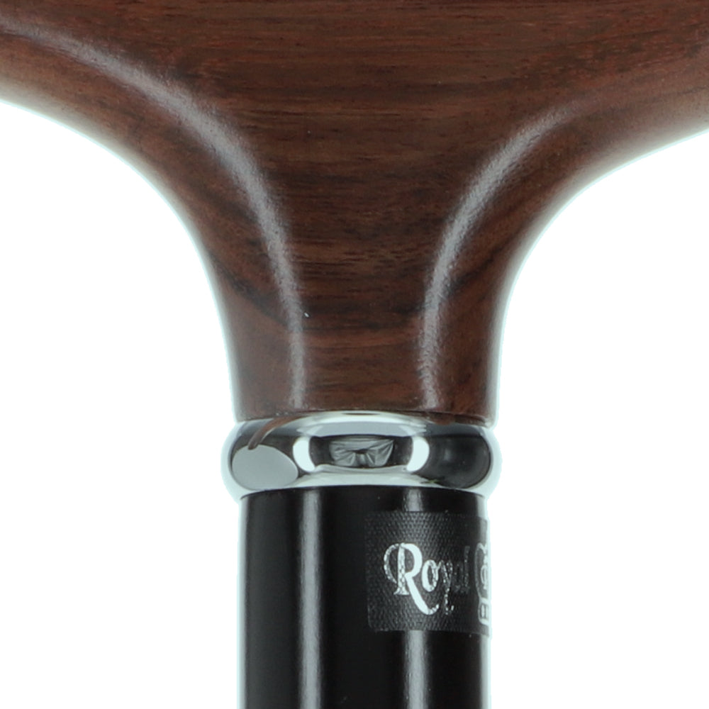 Exotic Wood Ovangkol Derby Cane: Sleek Black Beechwood Shaft Visit