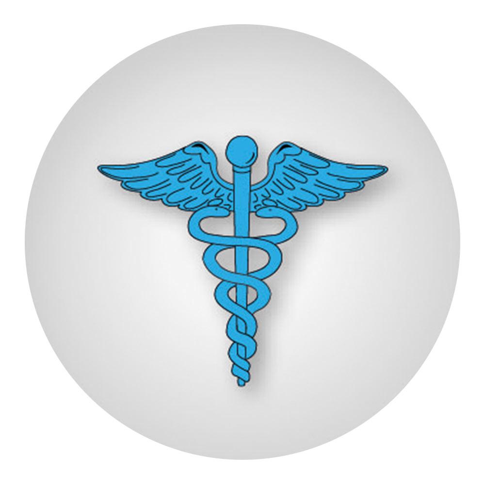 Medical Doctor Caduceus Emblem Knob Stick: Large Knob, Pewter Collar Sast Sale Online