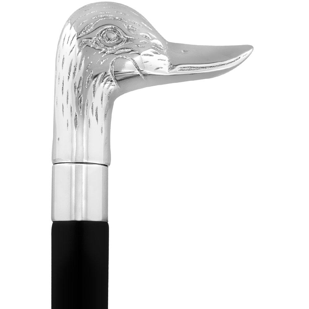 Chrome Plated Duck Handle Walking Cane w/ Custom Shaft and Collar Sale Finishline