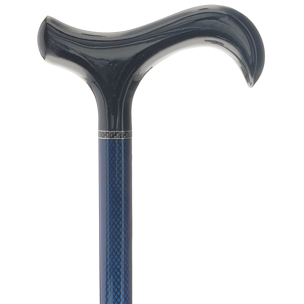 Carbon Fiber Blue Mesh Derby: Adjustable Walking Cane Buy Cheap Authentic