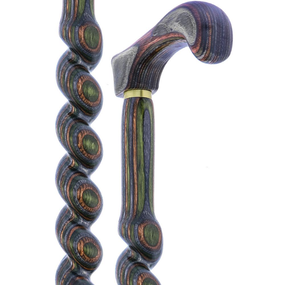 USA-Made Twisted Spiral Cane: Camo Durable Colorwood Laminate Latest Collections Sale Online