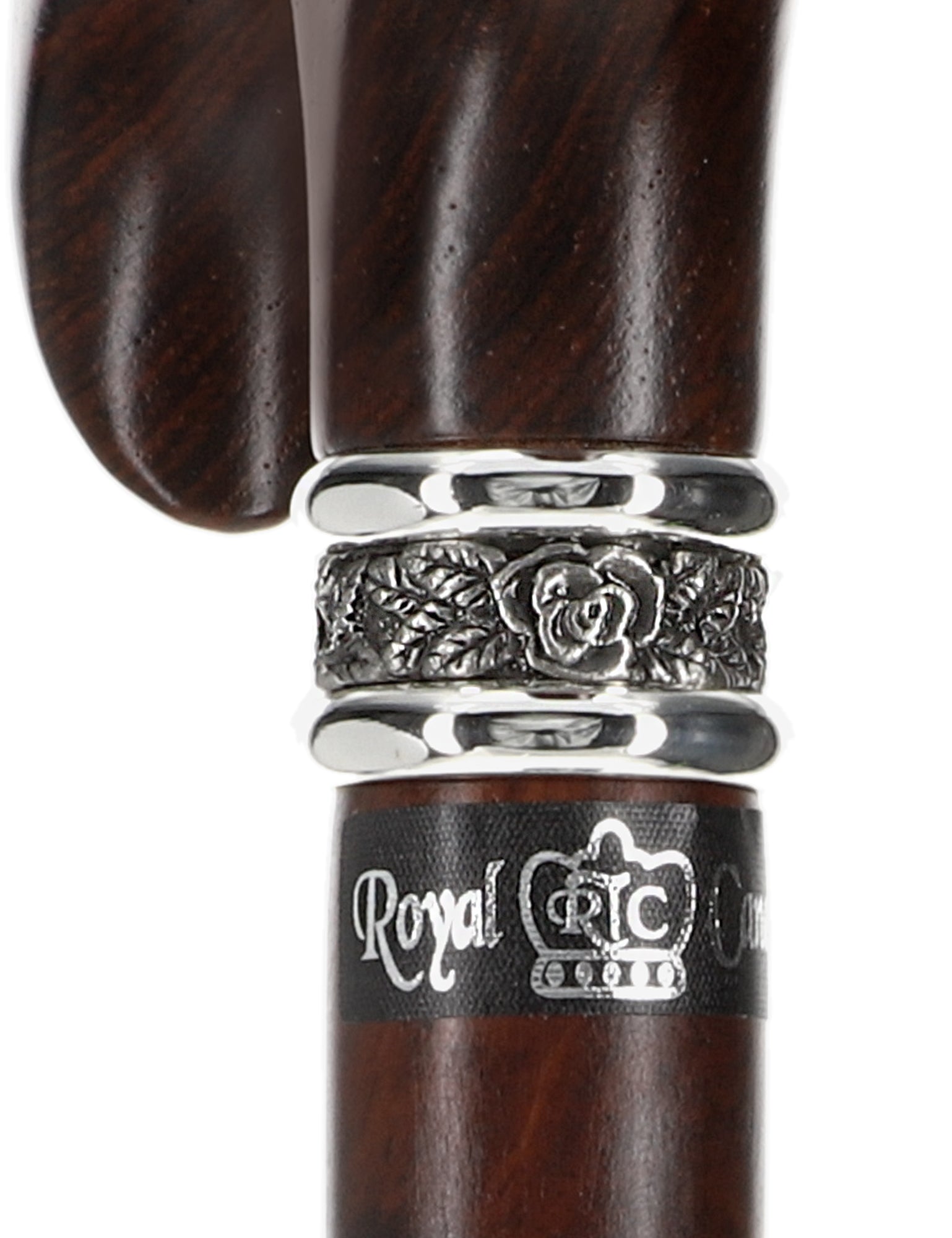 Luxury Derby Cane: Streaking Genuine Cocobolo Wood, Pewter Collar For Nice Cheap Online