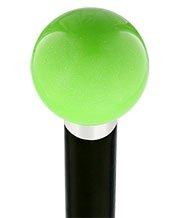 Green Apple Metallic Round Knob Cane w/ Custom Wood Shaft & Collar Cheap Sale Pick A Best