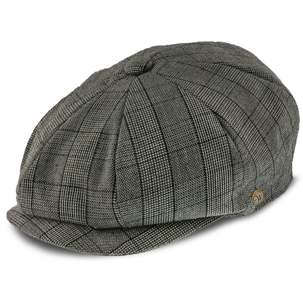 Innovator - Walrus Hats Grey Plaid Polyester 8 Panel Newsboy Cap Cheap Discounts