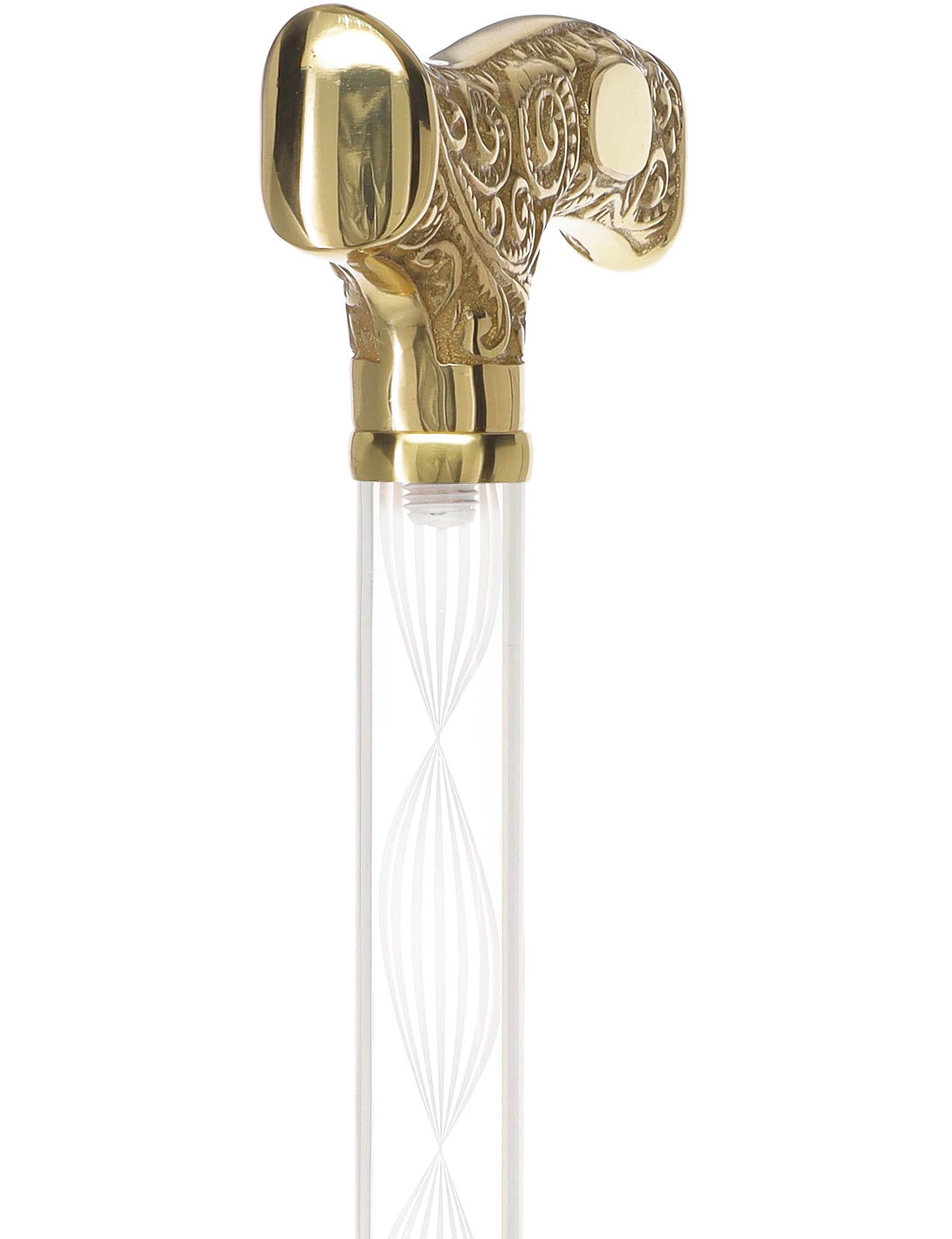 Make It Yours: Invisible Clear Shaft w/ Premium Brass Cane Discount Inexpensive